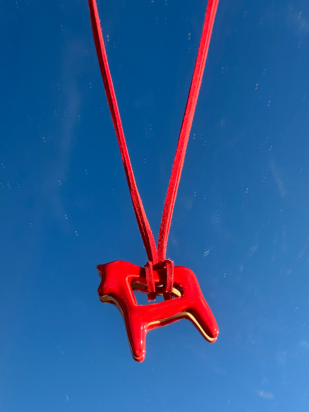 Dala Horse Necklace - Lucky Red