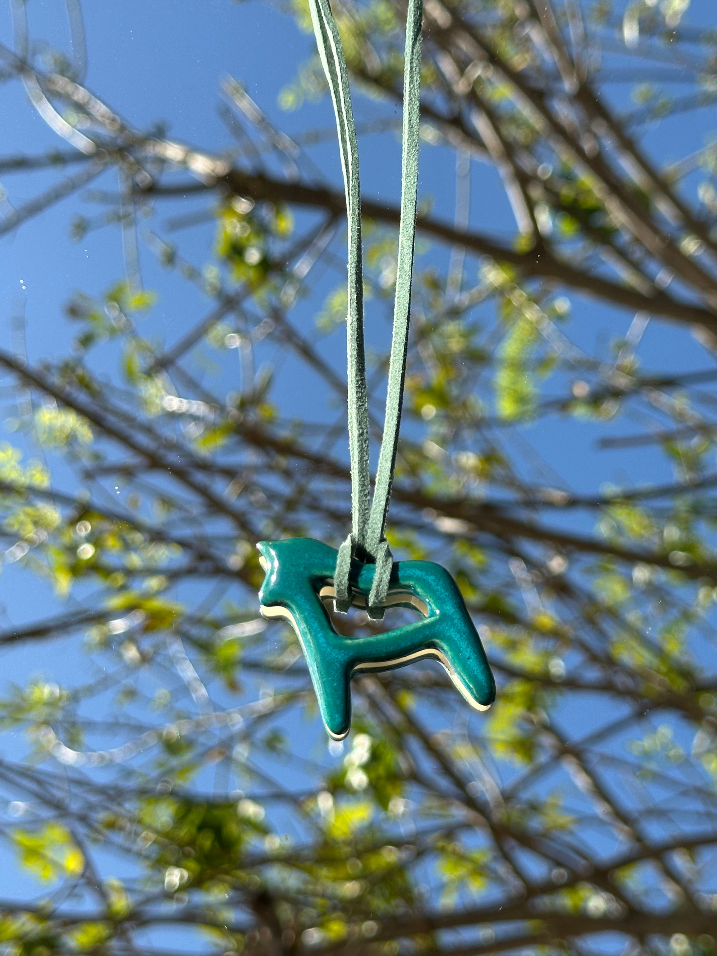 Dala Horse Necklace - Power Turquoise