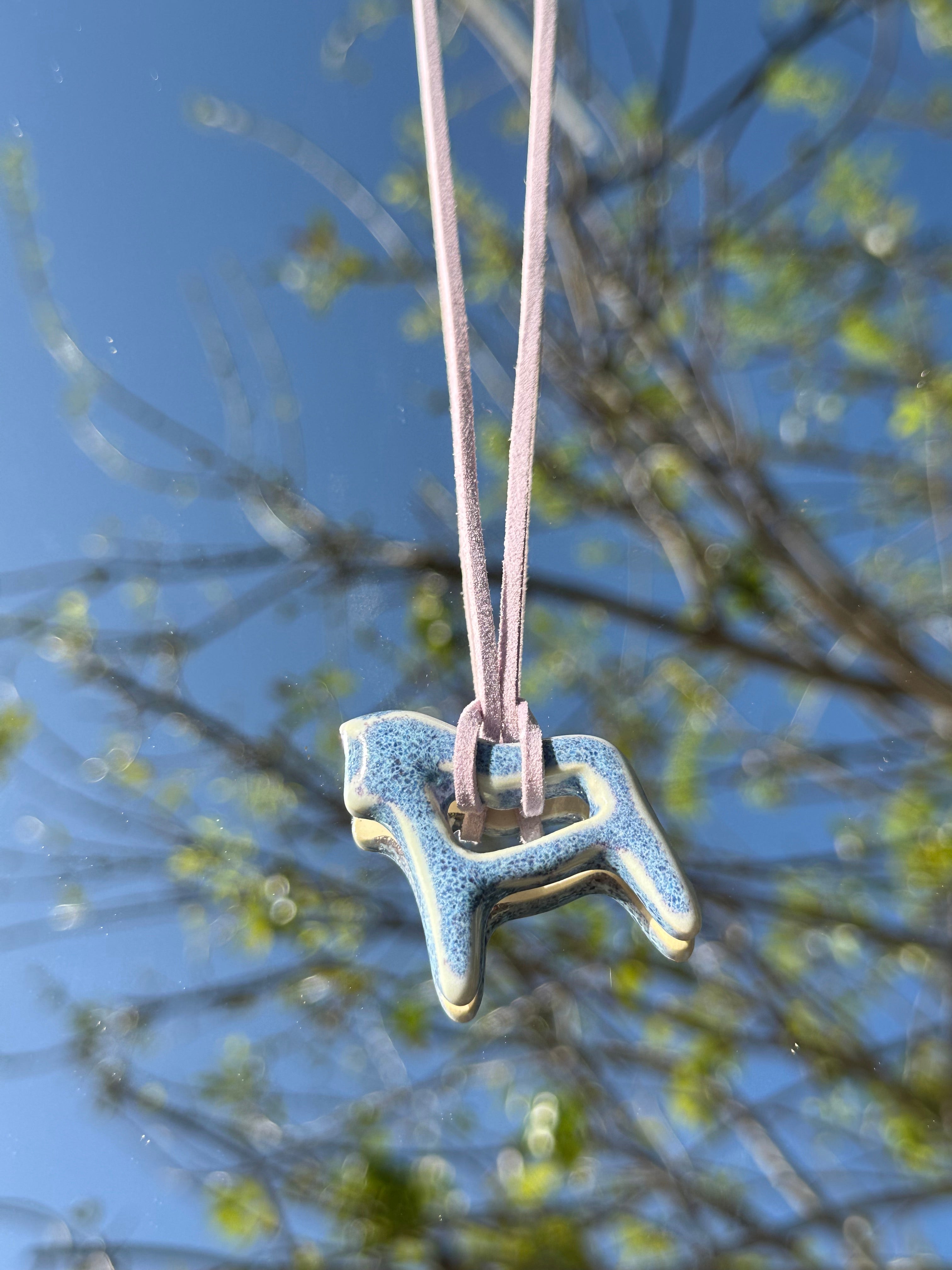 Dala Horse Necklace - Lavender Mist